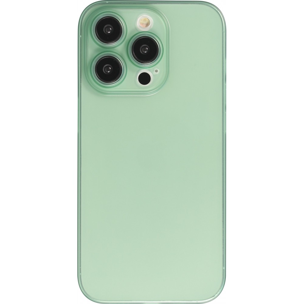 Coque iPhone 13 Pro - plastique ultra fin semi-transparent mat - Vert