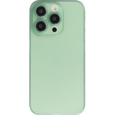 Coque iPhone 14 Pro - plastique ultra fin semi-transparent mat - Vert