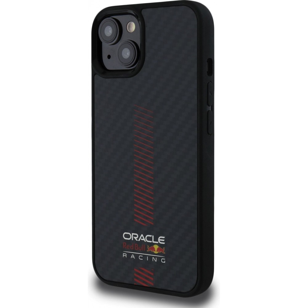 Coque iPhone 13 - Red Bull Racing Carbon Powerbar MagSafe - Noir