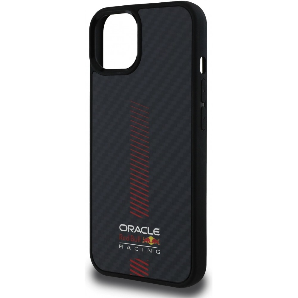 Coque iPhone 13 - Red Bull Racing Carbon Powerbar MagSafe - Noir