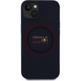 Coque iPhone 13 - Red Bull Racing MagSafe en silicone avec anneau rouge - Marine