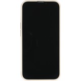 Coque iPhone 16e - Silicone Mat Coeur doré - Beige