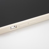 Coque iPhone 15 Plus - Silicone Mat Coeur doré - Beige