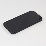 iPhone 14 Plus Case Hülle - Silikon Mat Herz gold - Schwarz