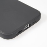 Coque iPhone 16e - Silicone Mat Coeur doré - Noir