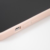 iPhone 14 Plus Case Hülle - Silikon Mat Herz gold - Rosa