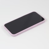 iPhone 14 Case Hülle - Silikon Mat Herz gold - Violett