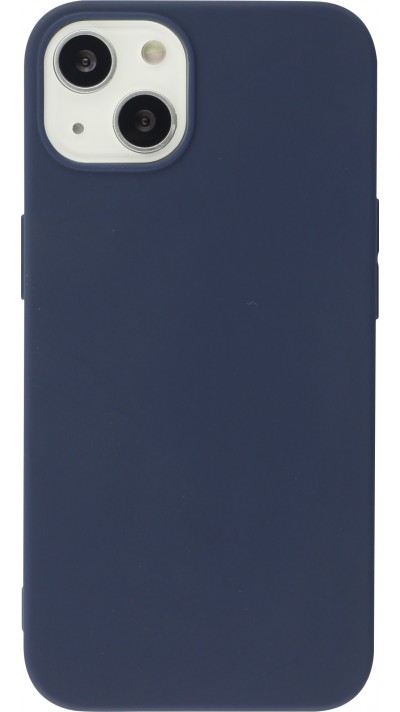 Coque iPhone 15 Plus - Silicone Mat - Bleu foncé