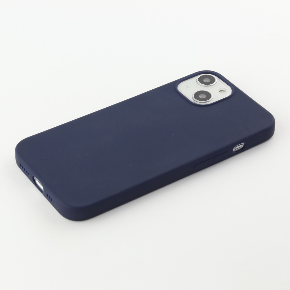 Coque iPhone 13 mini - Silicone Mat - Bleu foncé