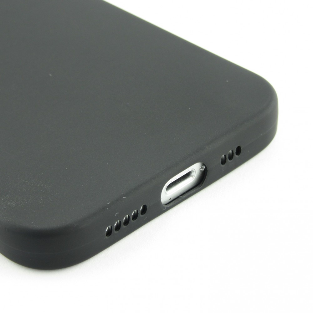 Coque iPhone 15 - Silicone Mat - Noir