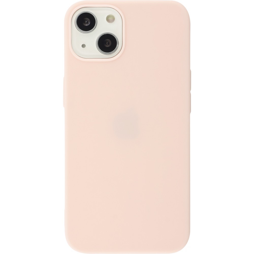 Coque iPhone 15 Plus - Silicone Mat - Rose clair