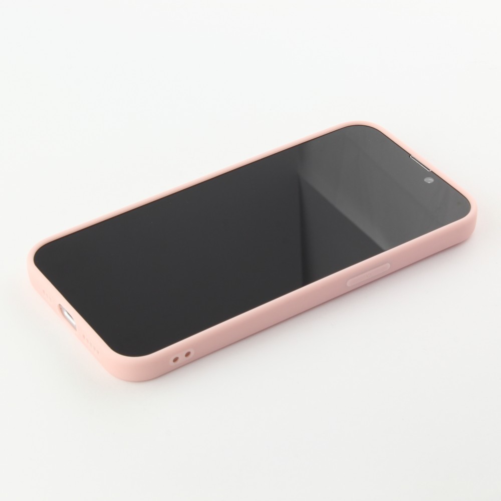 Coque iPhone 15 Plus - Silicone Mat - Rose clair