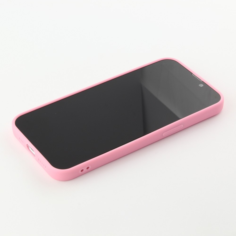 Coque iPhone 15 Plus - Silicone Mat - Rose foncé