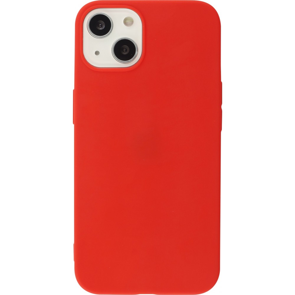 Coque iPhone 15 Plus - Silicone Mat - Rouge