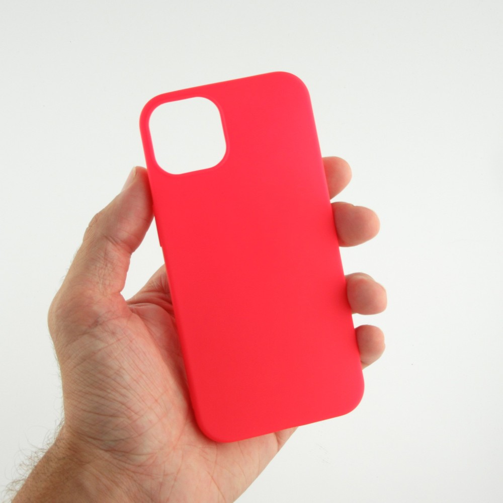 Coque iPhone 15 Plus - Silicone Mat - Rouge