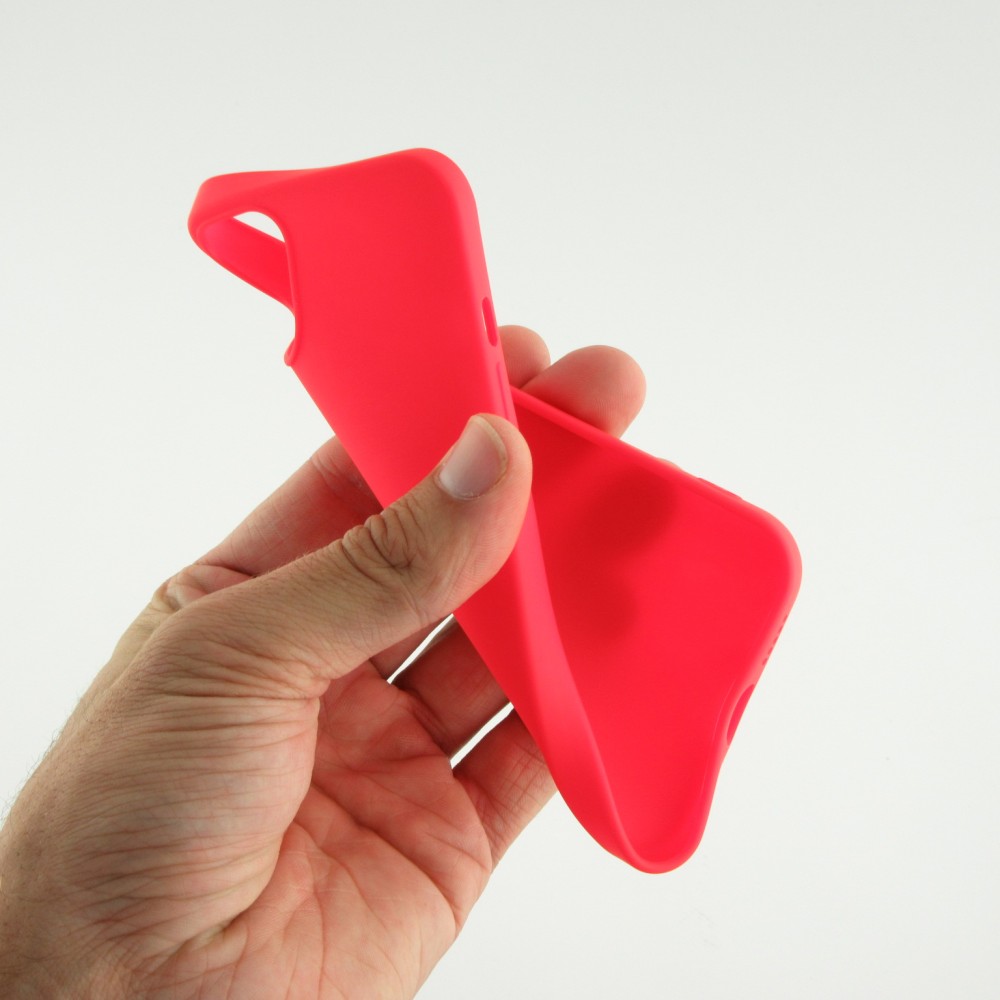 Coque iPhone 15 Plus - Silicone Mat - Rouge