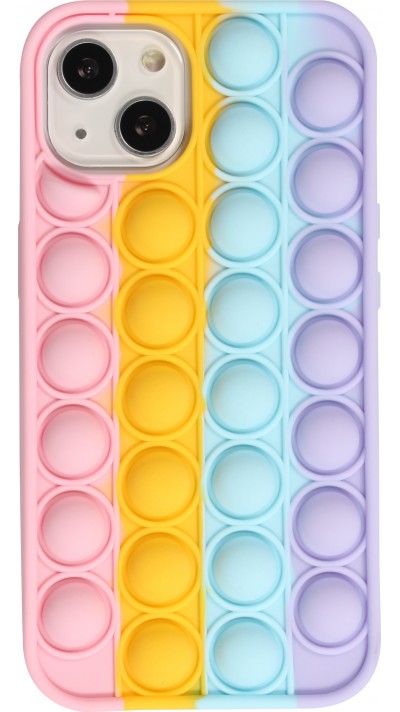 iPhone 13 Case Hülle - Silikon Luftblasen Anti-Stress Regenbogen