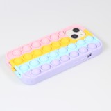 iPhone 13 Case Hülle - Silikon Luftblasen Anti-Stress Regenbogen