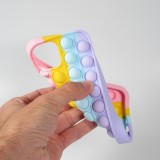 iPhone 13 Case Hülle - Silikon Luftblasen Anti-Stress Regenbogen