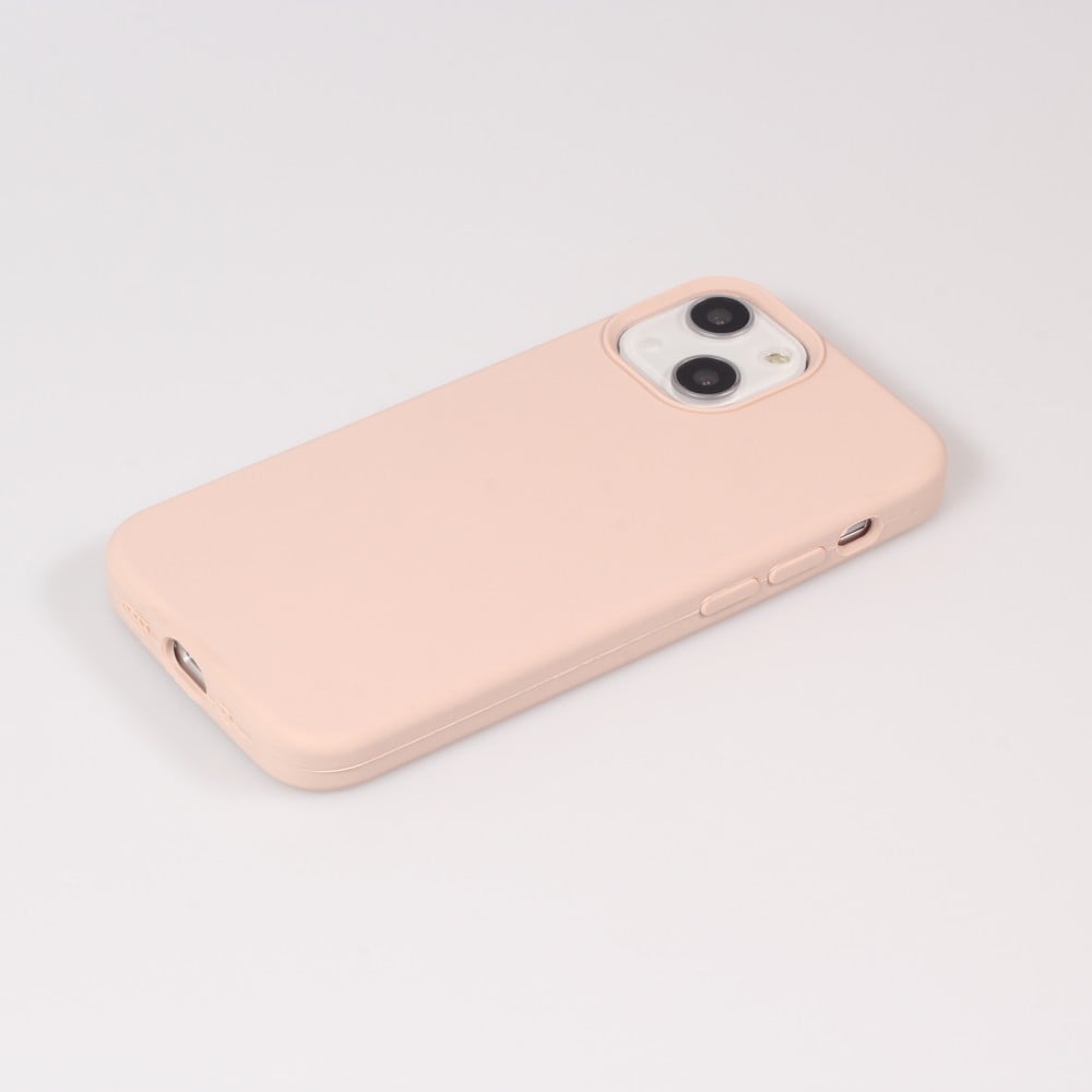 Coque iPhone 15 - Soft Touch rose pâle