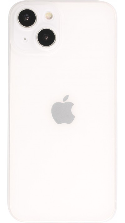 Coque iPhone 14 - plastique ultra fin semi-transparent mat - Blanc