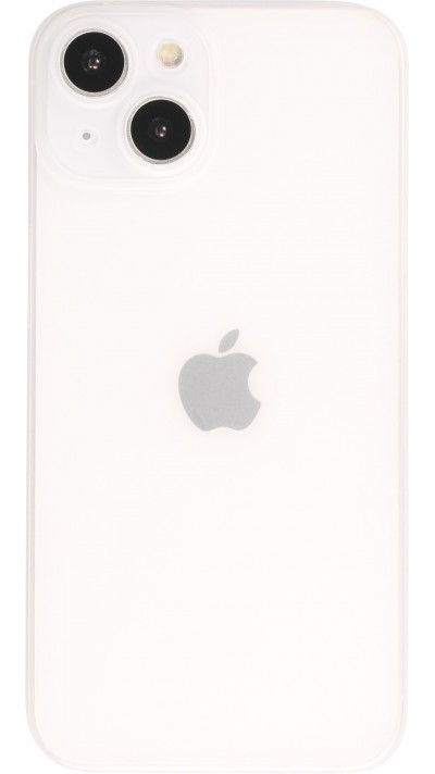 Coque iPhone 15 - plastique ultra fin semi-transparent mat - Blanc