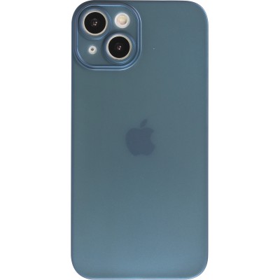 Coque iPhone 13 - plastique ultra fin semi-transparent mat - Bleu