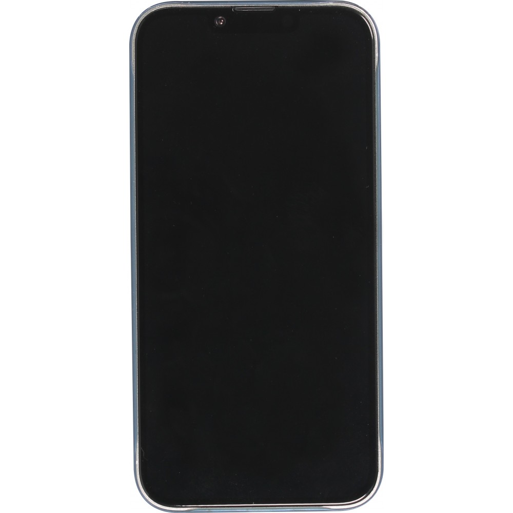 Coque iPhone 14 - plastique ultra fin semi-transparent mat - Bleu