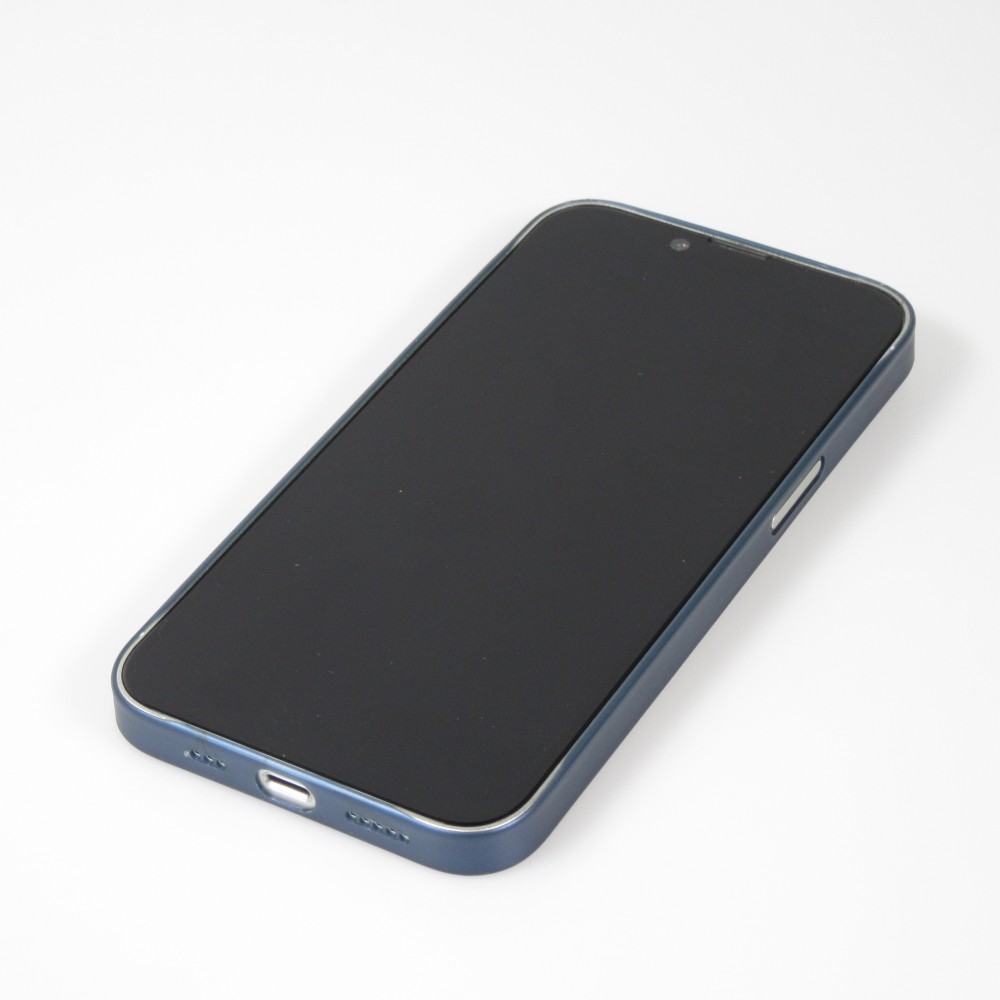 iPhone 14 Plus Case Hülle - Plastik ultra dünn semi-transparent matt - Blau