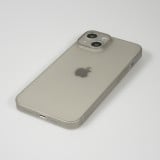 Coque iPhone 13 mini - plastique ultra fin semi-transparent mat - Gris