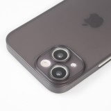iPhone 15 Case Hülle - Plastik ultra dünn semi-transparent matt - Schwarz