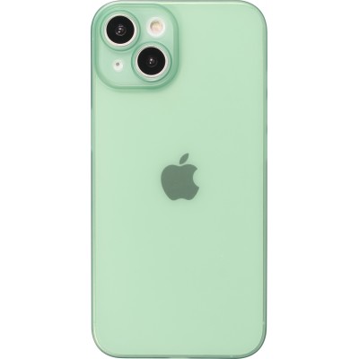 Coque iPhone 15 - plastique ultra fin semi-transparent mat - Vert