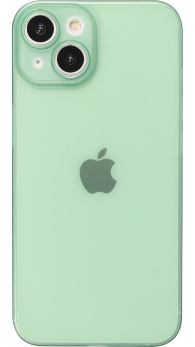 Coque iPhone 15 Plus - plastique ultra fin semi-transparent mat - Vert
