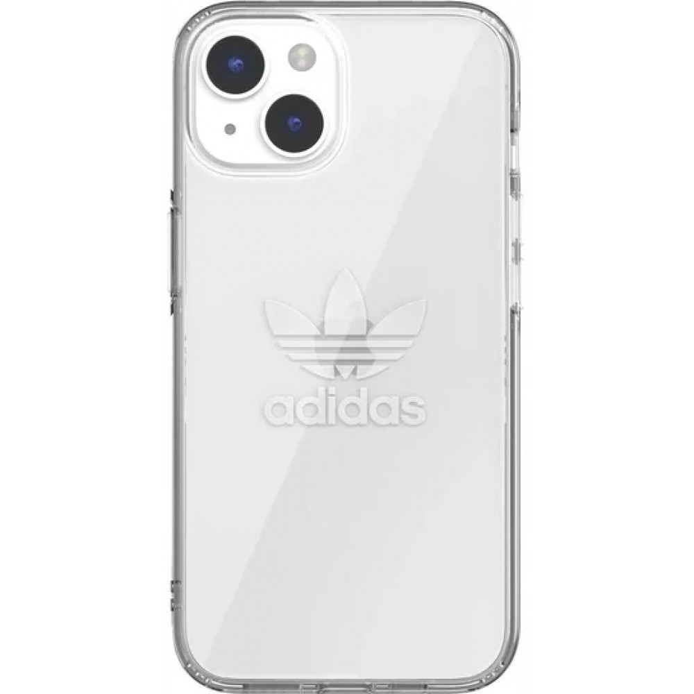 iPhone 14 Case Hülle - Adidas starres transparentes Gel mit geprägtem Logo - Transparent