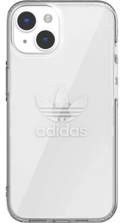 Coque iPhone 14 - Adidas gel transparent rigide avec logo embossé - Transparent
