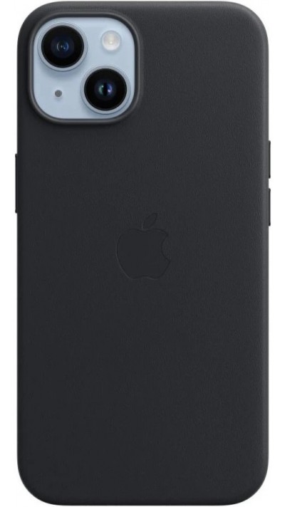 Coque iPhone 14 - Apple cuir véritable MagSafe - Noir