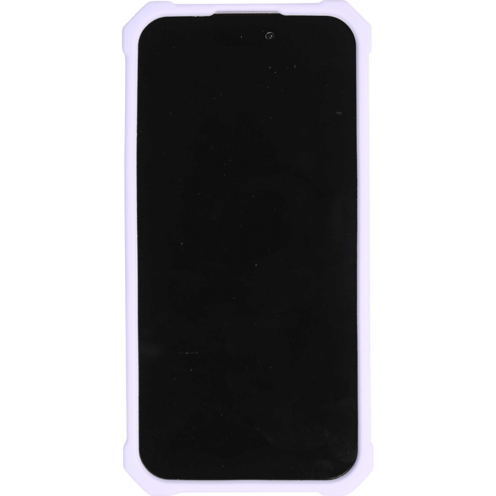iPhone 14 Case Hülle - Dicke Silikonhülle mit Löcher für Aufsteck-Sticker - Hellblau