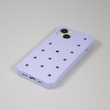 iPhone 14 Case Hülle - Dicke Silikonhülle mit Löcher für Aufsteck-Sticker - Hellblau