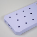 iPhone 14 Case Hülle - Dicke Silikonhülle mit Löcher für Aufsteck-Sticker - Hellblau