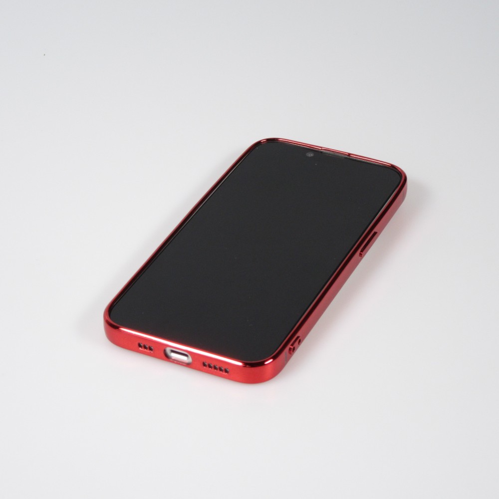 Coque iPhone 14 - Electroplate - Rouge