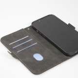 iPhone 14 Case Hülle - Flip Geometrisch - Schwarz komplett
