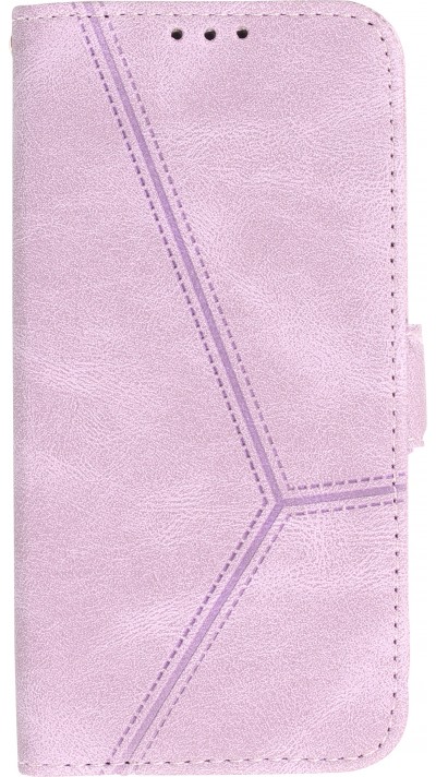 Coque iPhone 14 - Flip Géometrique - Violet