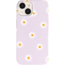 iPhone 15 Case Hülle - Kunststoff glossy Kleine Blümchen - Hellviolett