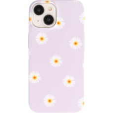 iPhone 14 Case Hülle - Kunststoff glossy Kleine Blümchen - Hellviolett