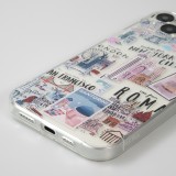 Coque iPhone 15 Plus - Gel silicone Cities of the world - Transparent