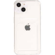 Coque iPhone 14 - Gel silicone bumper super flexible avec porte-carte transparent