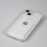 Coque iPhone 14 Plus - Gel silicone bumper super flexible avec porte-carte transparent