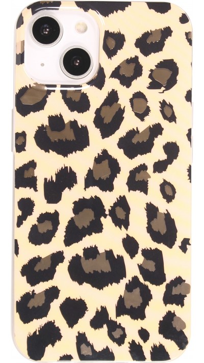 iPhone 15 Case Hülle - Silikon Gel Leoparden Muster