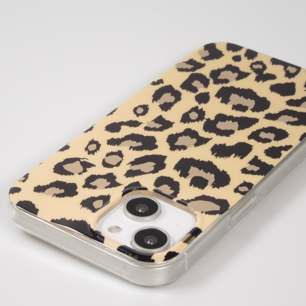 Coque iPhone 14 - Gel silicone motif léopard