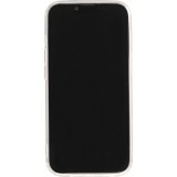 Coque iPhone 15 Plus - Gel silicone rigide avec MagSafe fleurs de printemps - Transparent